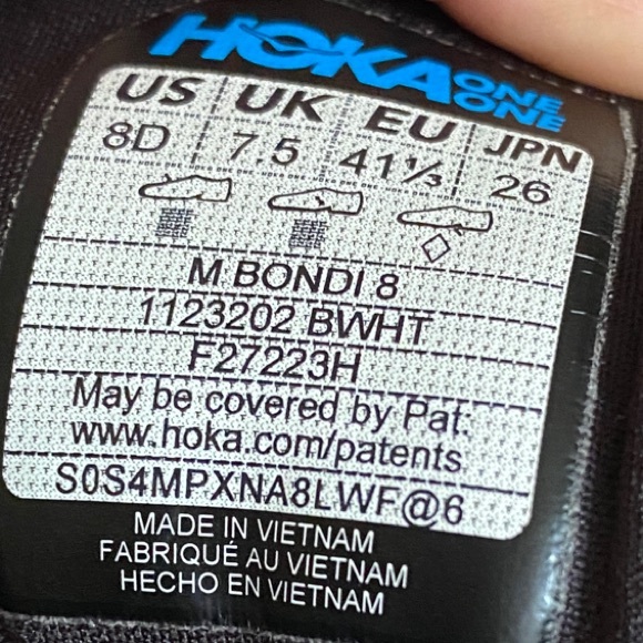 Hoka Black Athletic Shoes with White Soles - Picture 8 of 10